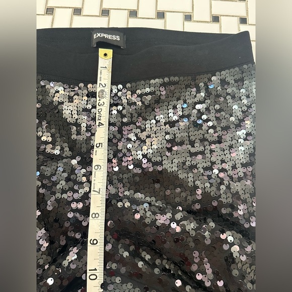 Express Black Sequin Pants - Picture 5 of 6